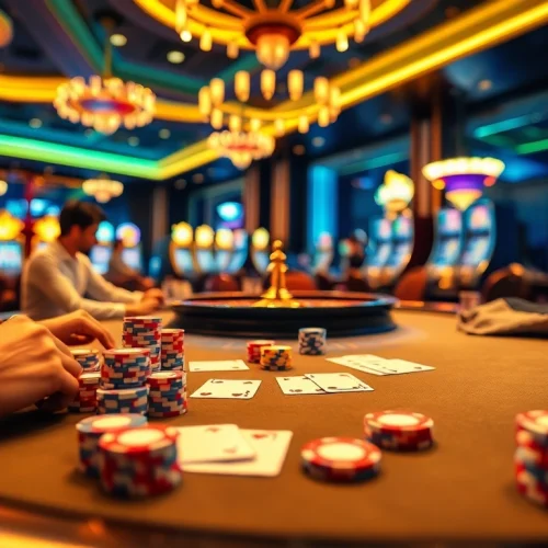 Players strategize at a lively poker table at https://bet88b.us.com/, showcasing the excitement of casino gaming.