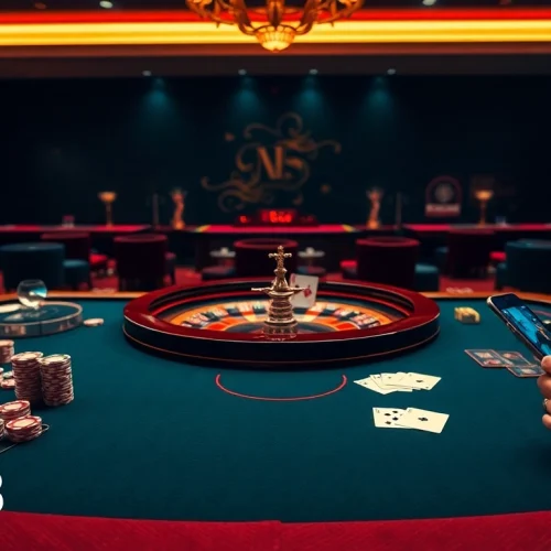 Experience the thrill of RR88 at a luxurious casino table, filled with action and excitement.