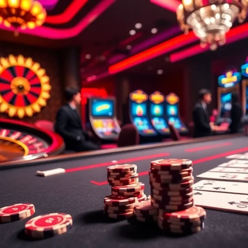 Experience thrilling gameplay at ta88 with vibrant casino tables and engaging players.