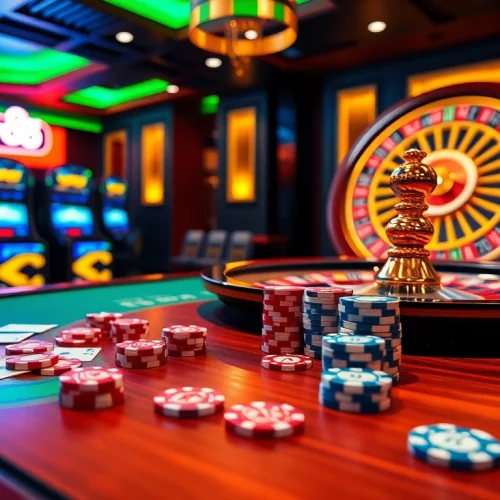Experience the thrill of winning with new88 at an elegant casino table.
