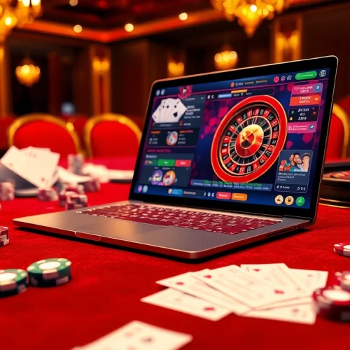Experience excitement with 733bet Login, featuring vibrant casino elements like chips and cards.