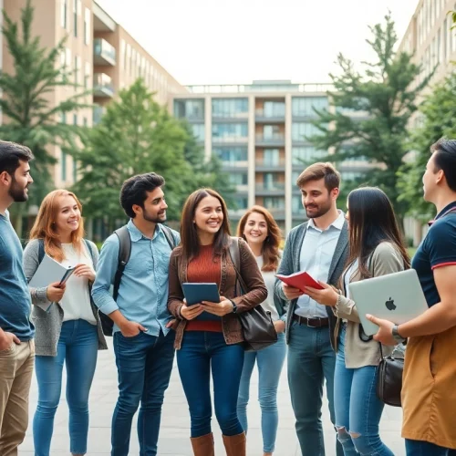 Students engaging in collaborative learning at Bahçeşehir University, representing the essence of :bahcesehir university apply.