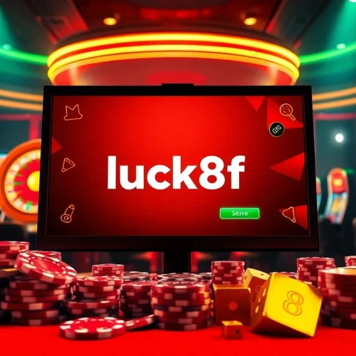 Experience the thrill of online gaming at https://luck8f.jpn.com/ with vibrant casino visuals of roulette and slot machines.