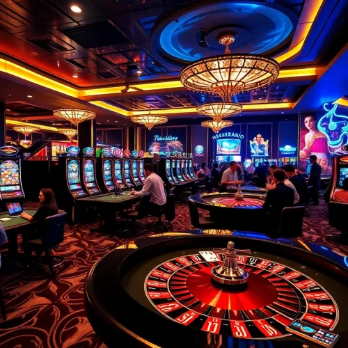 Engage in thrilling online casino games at https://iwincom.net/, showcasing exciting gameplay and vibrant scenes.