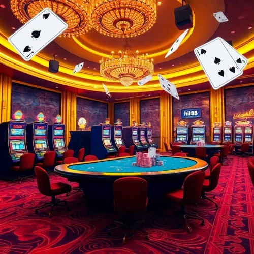 Experience the excitement of gambling at Hi88 with vibrant casino visuals and immersive betting scenes.