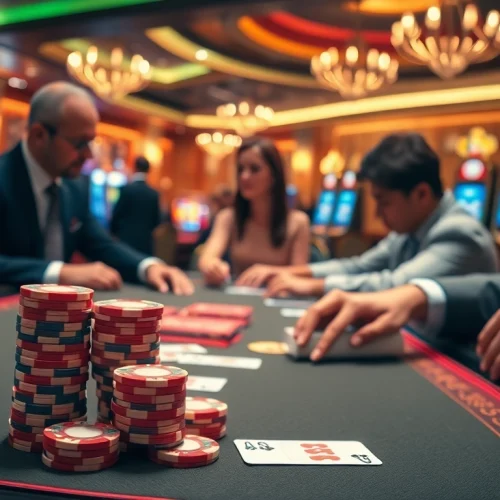 Experience the thrill of the nhất víp poker table, where players strategize to win big.