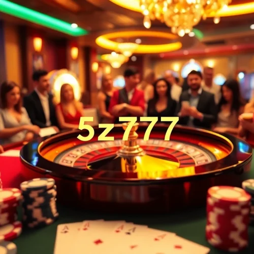 Players winning at a roulette table, showcasing 5z777 excitement in a luxurious casino