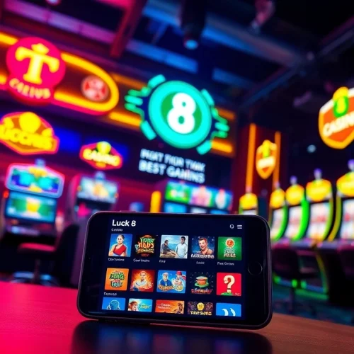 Luck8win.live offers a dynamic online gaming interface showcasing casino games and sports betting options.