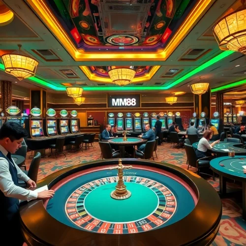Experience the excitement of MM88 casino gaming with vibrant tables and engaging players.