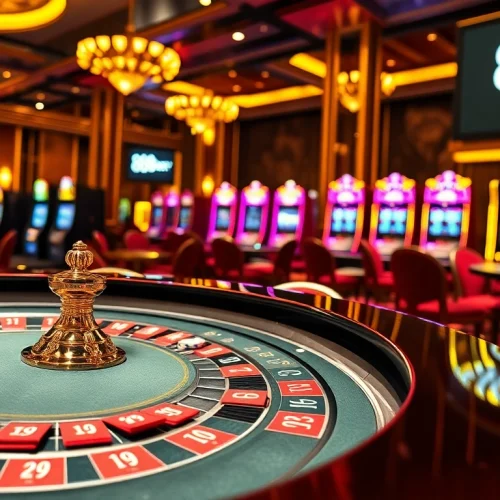 Players engaging at the elegant roulette table at 888new's casino, showcasing excitement and luxury.