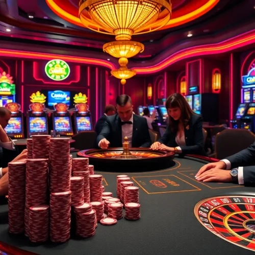 Exciting poker game with cm88 branding and vibrant casino atmosphere.