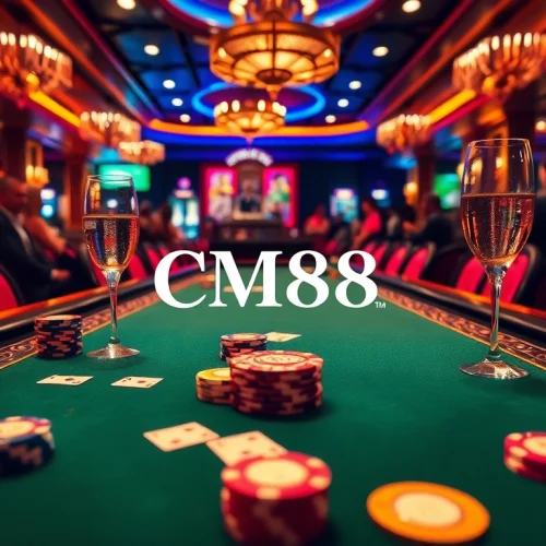 Players enjoying a vibrant gaming experience at CM88's luxurious casino tables.