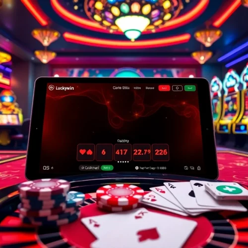 Experience the thrill of Luckywin tài xỉu with vibrant casino visuals showcasing dynamic gaming.