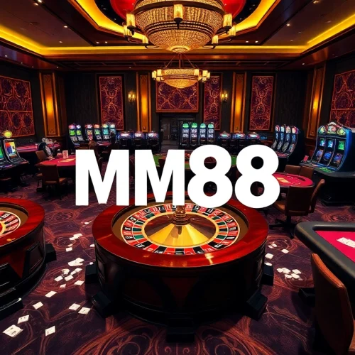 Experience vibrant gameplay at MM88 with roulette, poker, and slots in a luxurious casino.