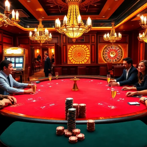 Experience the thrill of winning at a luxurious okfun casino poker table.