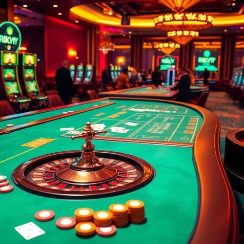 Experience the thrill of gambling at rikvip casino with luxury tables and vibrant action.
