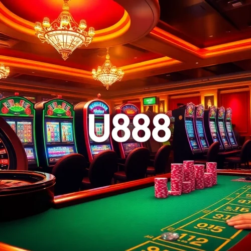 Experience the excitement of U888 with vibrant casino gaming elements and high-stakes thrills.