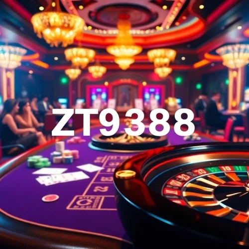 ZT9398 casino excitement with vibrant gaming tables and thrilling actions in play.
