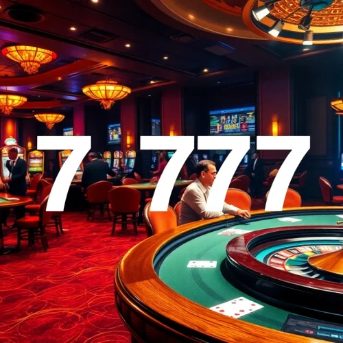 Experience the thrill of 7C77 casino with vibrant slot machines and intense poker action.