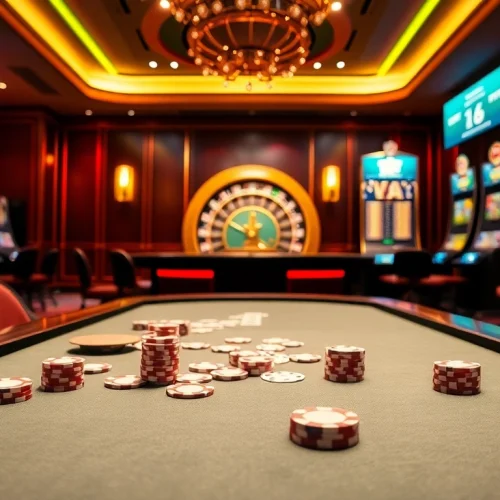 Experience excitement at vsbet's luxurious casino with vibrant poker games and thrilling roulette.