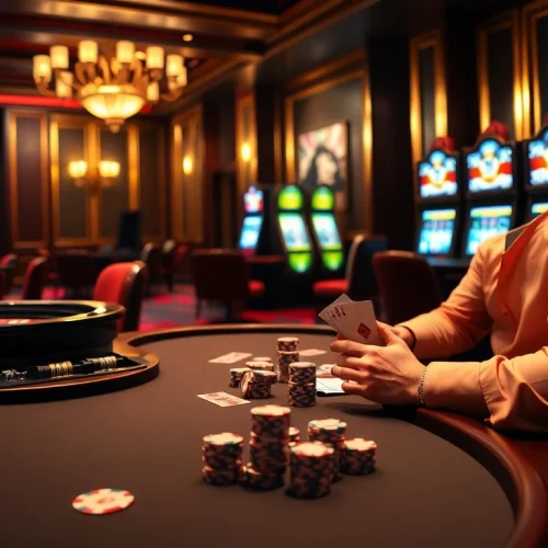SX88 themed poker game showcasing luxury and excitement with vibrant casino elements.