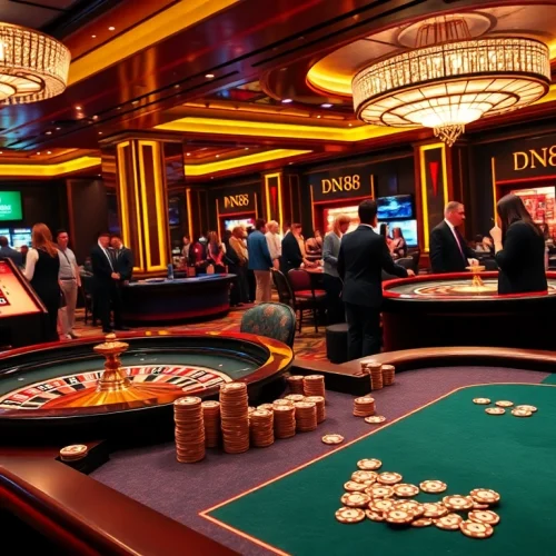 Experience the excitement at DN88's luxurious casino with real players and thrilling games.