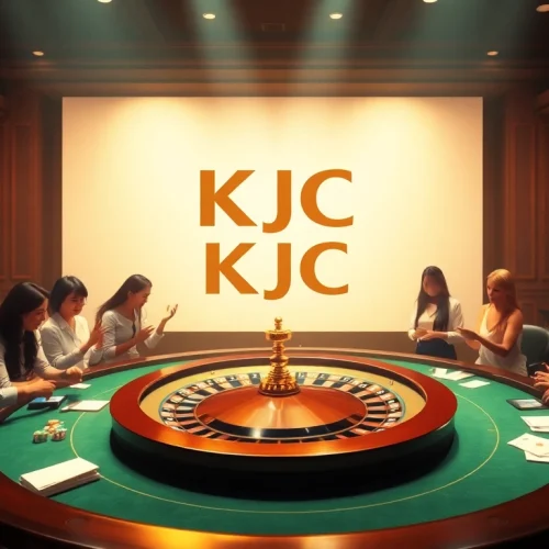 KJC engages players in thrilling high-stakes poker and roulette games, showcasing a luxurious casino ambiance.