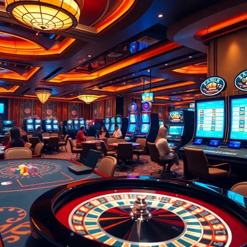 Experience the thrill of gambling with link S8 at a luxurious casino setting full of excitement.