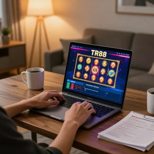 Player engaging with TR88 online casino offering a dynamic and exciting gaming experience