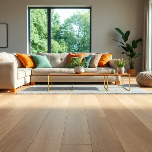 Enhance your living space with flooring lvp that showcases warm sand vinyl flooring in a cozy setting.