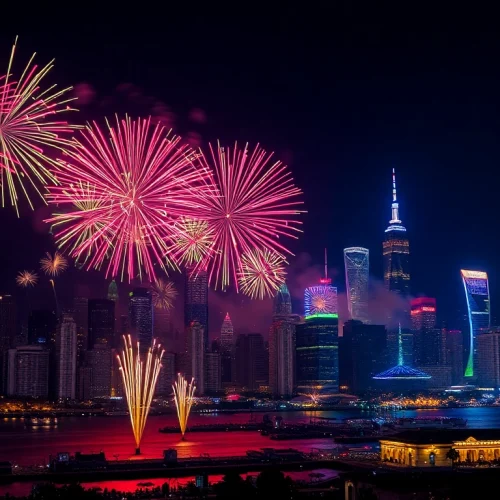 Buy fireworks Manchester during a stunning night display lighting up the skyline.