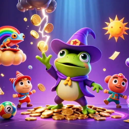 Experience the thrill of jackpot338 login with a vibrant 3D casino illustration showcasing fun elements.