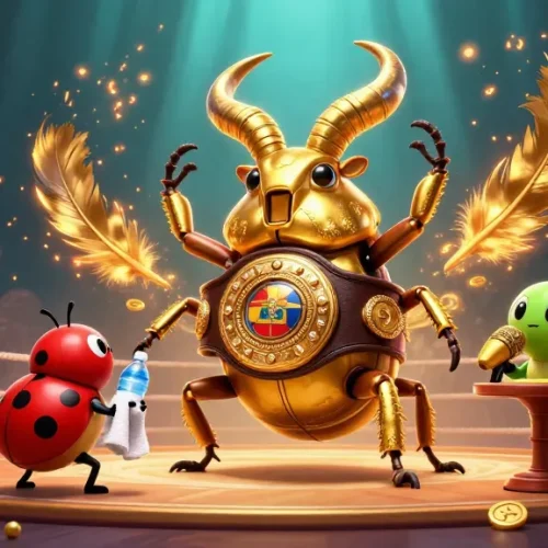 Experience thrilling wins at RR88 with an engaging 3D casino illustration highlighting vibrant game elements.