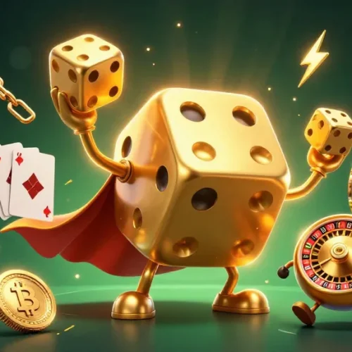 Experience exciting gaming at 789 bet with golden dice golem and thrilling casino elements!