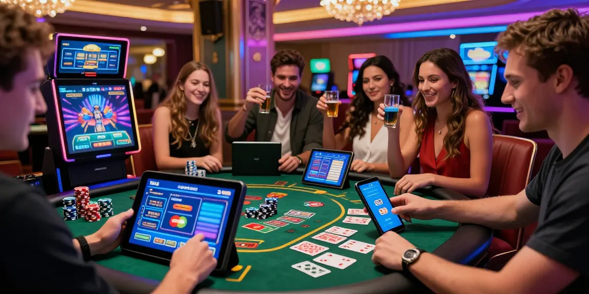 Credit card casinos at https://ieee.org.uk showing players enjoying games, vibrant decor, and payment options.